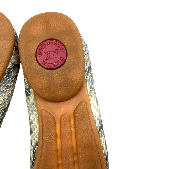 Sabrinas Ballet Flats Embossed Patent‎ Leather Rubber Soles Green Women EUR 38 - Picture 8 of 8